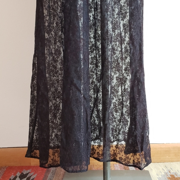 VTG Black Lace Slip Dress w/ Matching Cardigan - Picture 6 of 10